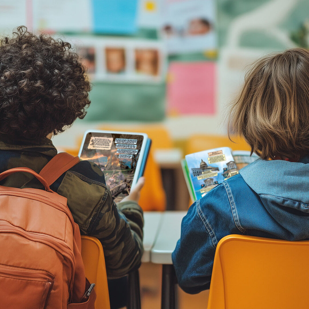KIDS reading and using Ipad